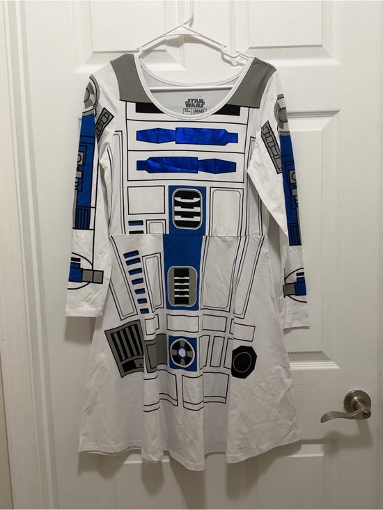 Star Wars Dresses & Skirts - Star Wars R2-D2 Costume Dress - White, Blue & Gray Flare Dress M